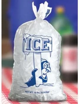 Hilex® Ice Bag 11X18 IN 8 LB Plastic With Drawstring Closure 500/Case
