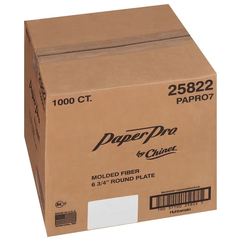 PaperPro® Naturals Plate 6.75 IN Molded Fiber Kraft Round 1000/Case