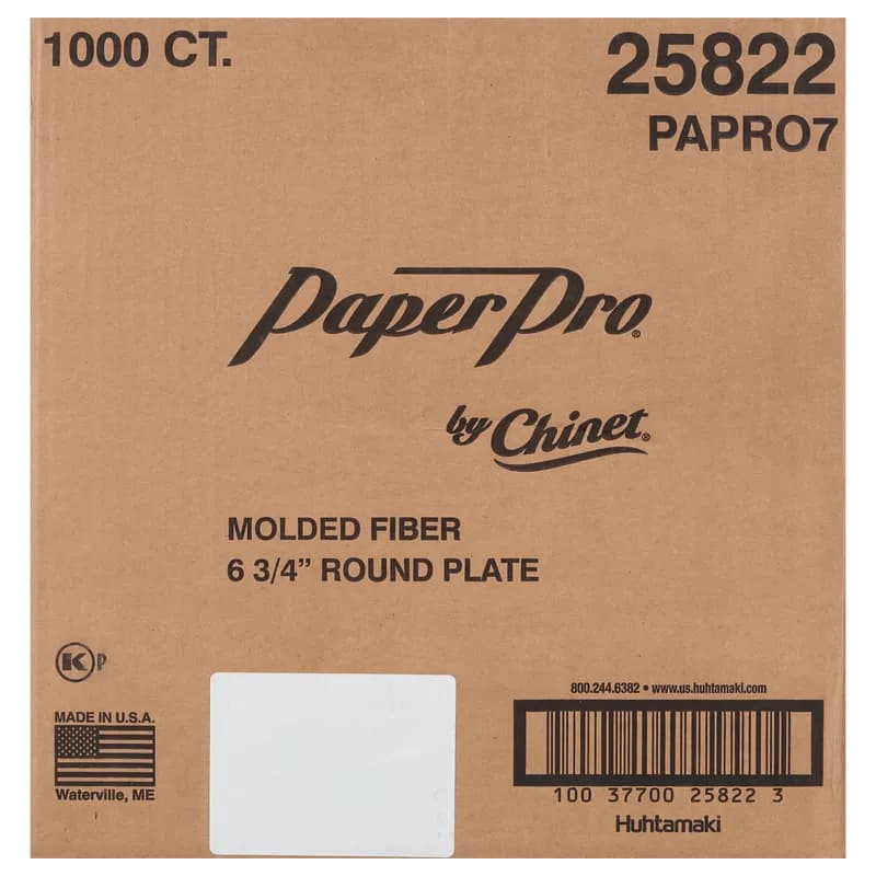 PaperPro® Naturals Plate 6.75 IN Molded Fiber Kraft Round 1000/Case