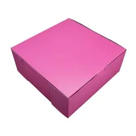 Cupcake Box 6 CT 10X10X4 IN CCNB Pink Square Lock Corner Tuck Top 100/Case