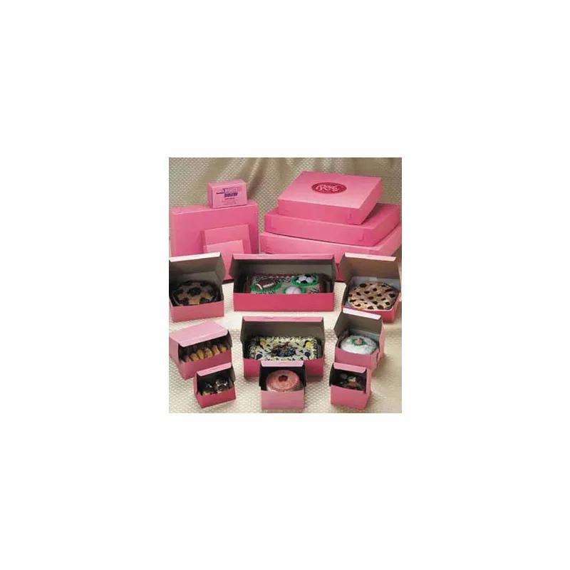 Cupcake Box 6 CT 10X10X4 IN CCNB Pink Square Lock Corner Tuck Top 100/Case