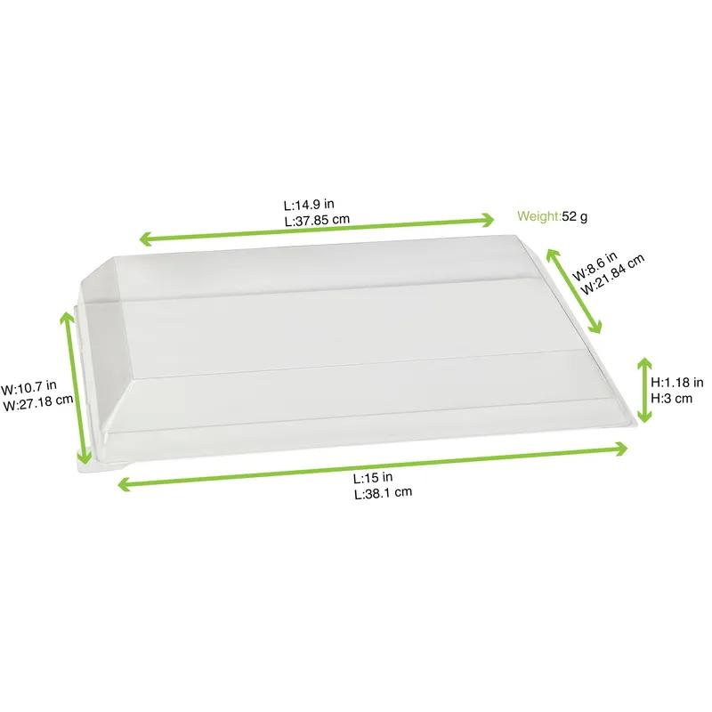 Klarity Lid 14.9X10.7X1.18 IN Plastic Translucent Green For Container 25 Count/Pack 2 Packs/Case 50 Count/Case