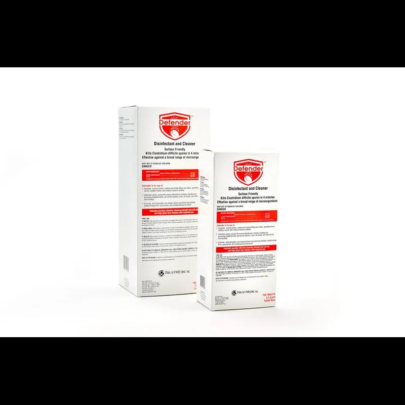 Defender® Mild Scent Disinfectant Cleaner Multi Surface Tablet Sporicidal 100 Count/Pack 5 Packs/Case 500 Count/Case
