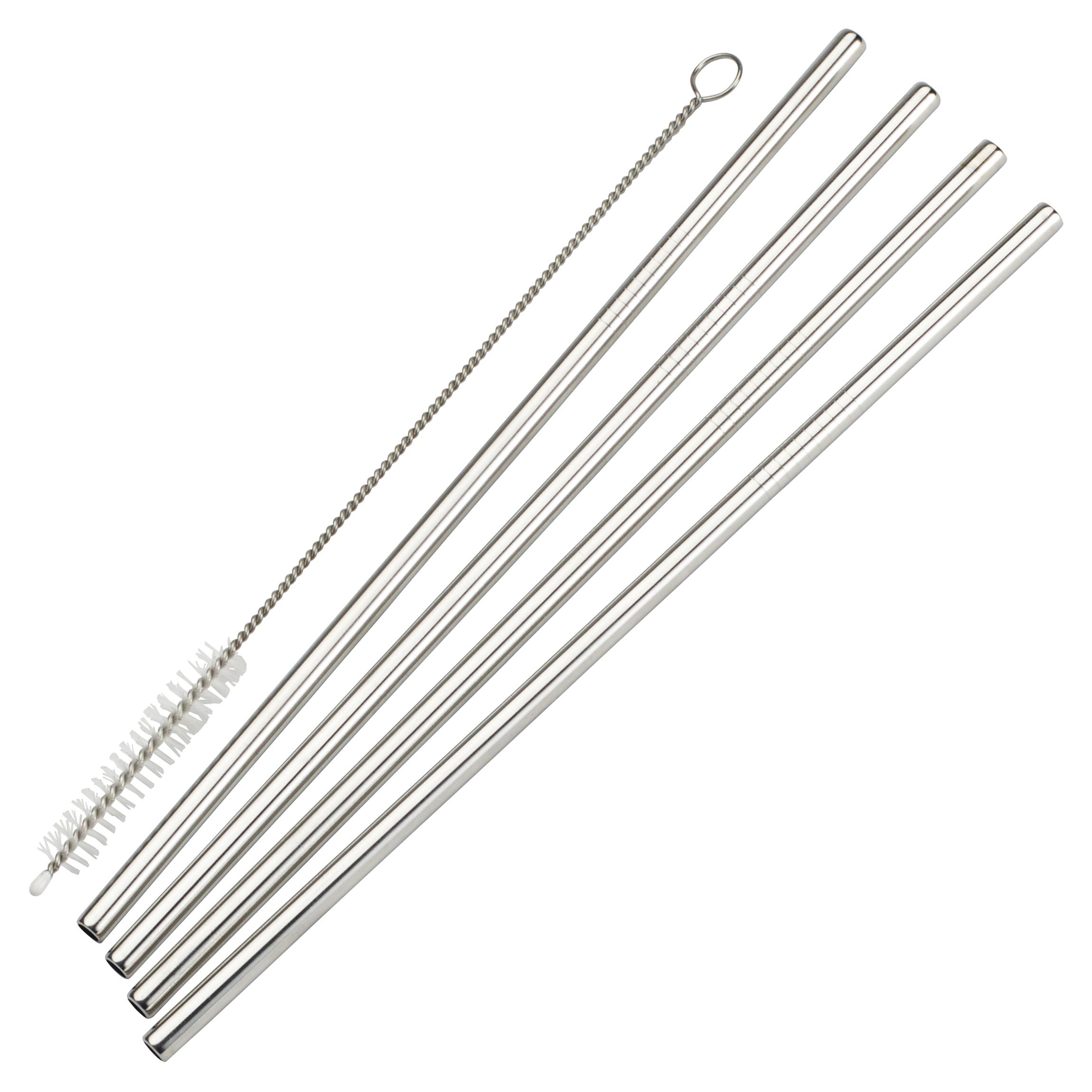 Straw 8.5 IN 18/8 Stainless Steel 5-Piece Set Straight 1/Set