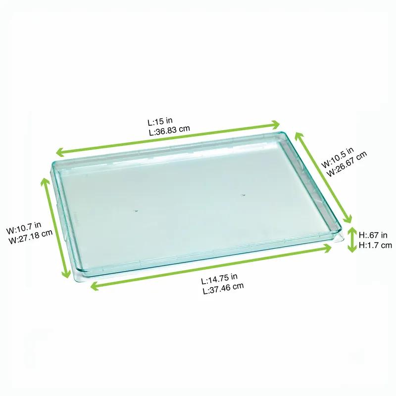 Klarity Serving Tray 15X10.7 IN Plastic Translucent Green 25 Count/Pack 2 Packs/Case 50 Count/Case