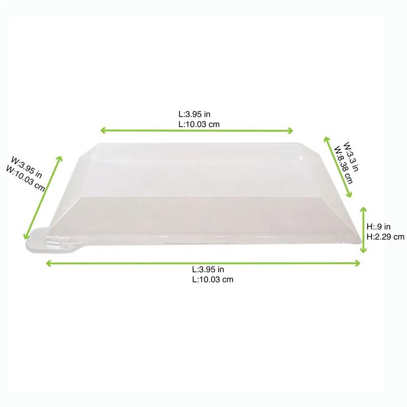 Lid Dome 3.95X3.95X0.6 IN PET Clear Square For Container Freezer Safe 25 Count/Pack 4 Packs/Case 100 Count/Case