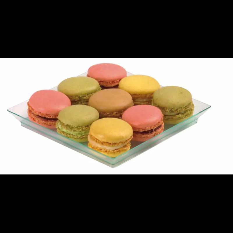 Plate 5.1X5.1X1.1 IN Plastic Translucent Green Square Freezer Safe 50 Count/Pack 2 Packs/Case 100 Count/Case