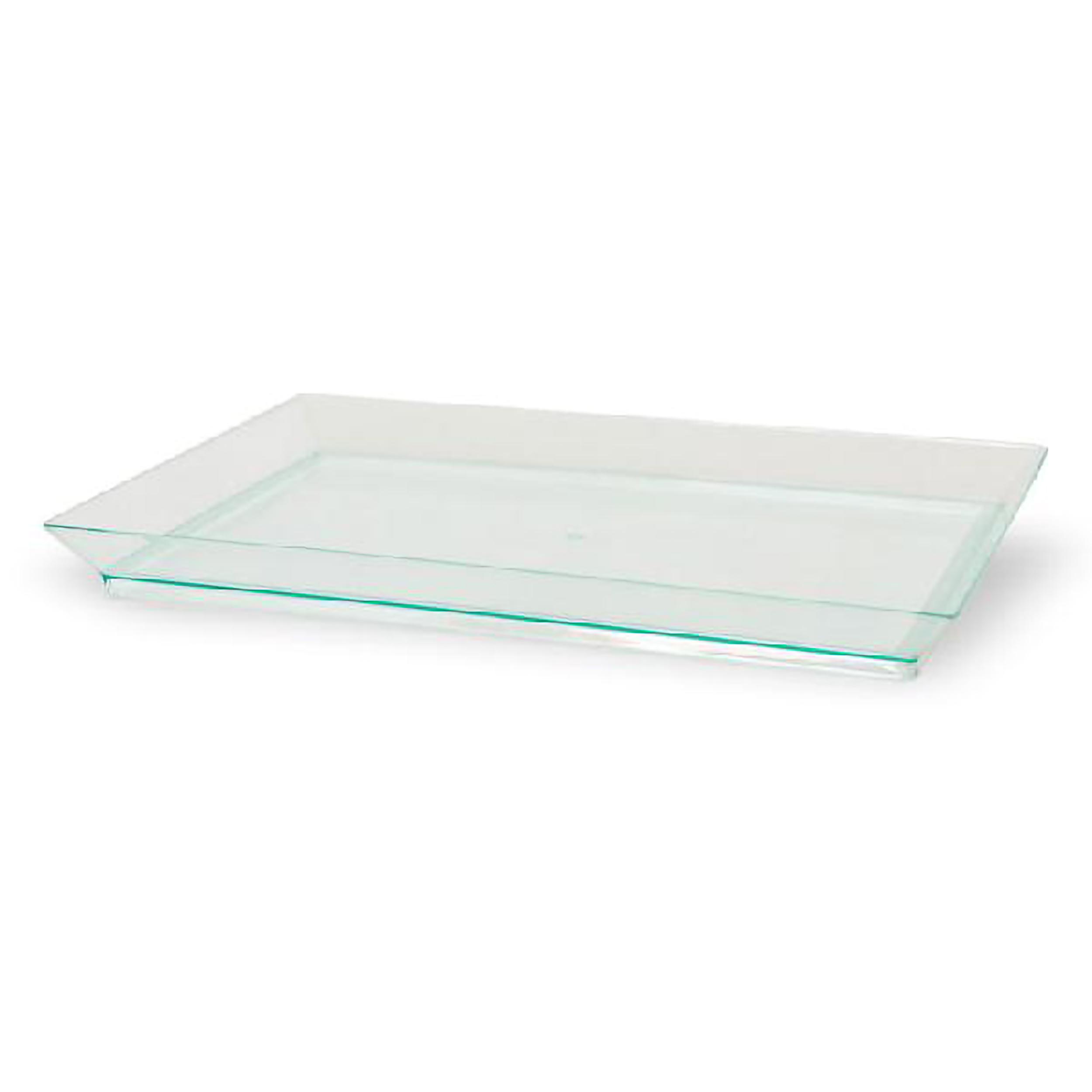 Klarity Plate 7X5.1 IN Plastic Translucent Green Rectangle 50 Count/Pack 2 Packs/Case 100 Count/Case