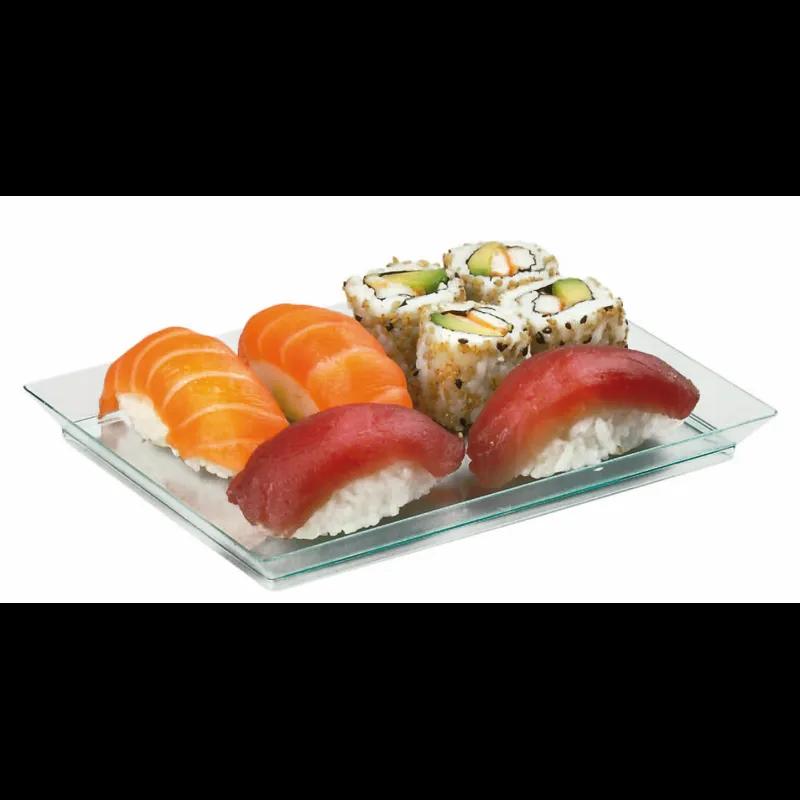 Klarity Plate 7X5.1 IN Plastic Translucent Green Rectangle 50 Count/Pack 2 Packs/Case 100 Count/Case