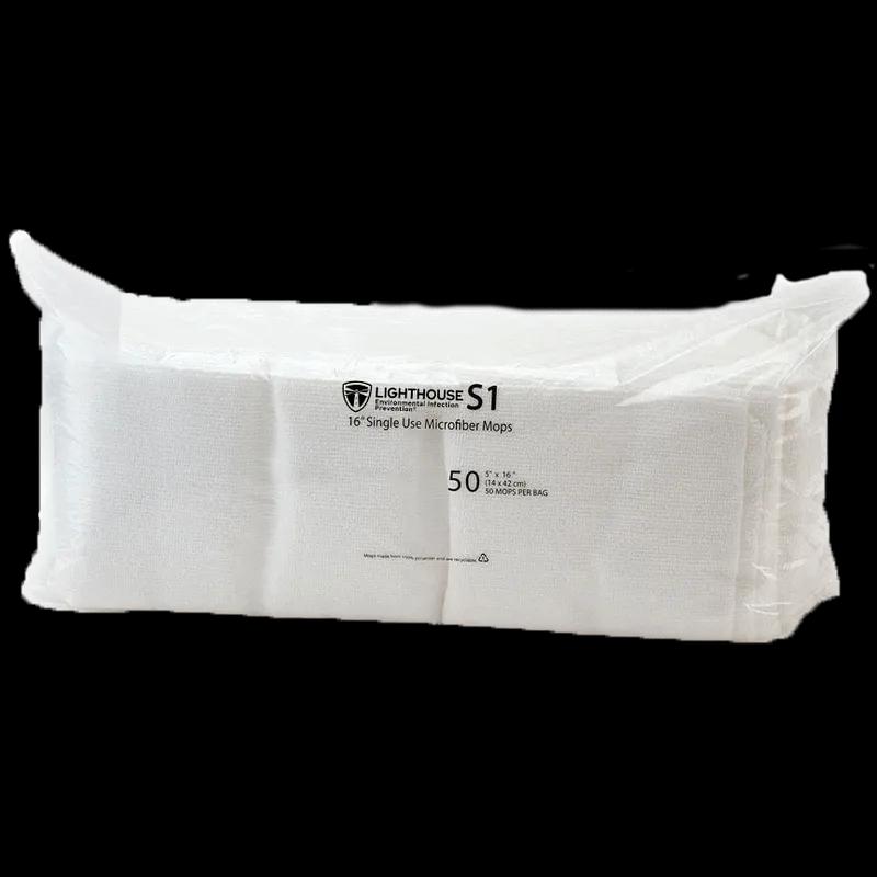 Trust Mop Head 16 IN White Microfiber Disposable 500/Case