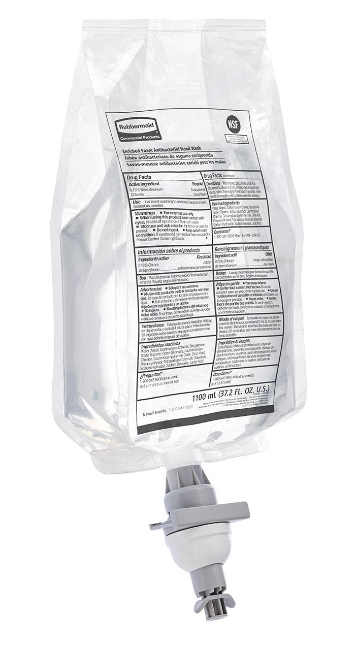 Hand Soap Foam 1.1 L Clear E2 Rated Enriched FDA Approved 4/Case