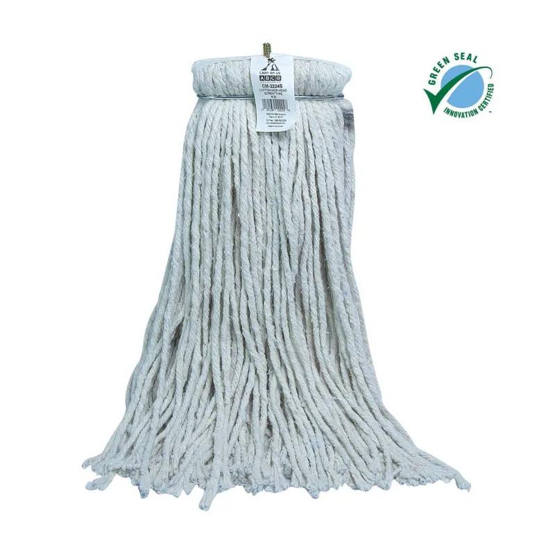 Mop Head 24 OZ White Cotton 4PLY Cut End Screw Type 1/Each