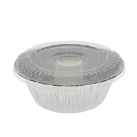 Angel Food Pan & Lid Combo 55 OZ 8.75X3.2 IN Aluminum OPS Silver With Cup 70/Case