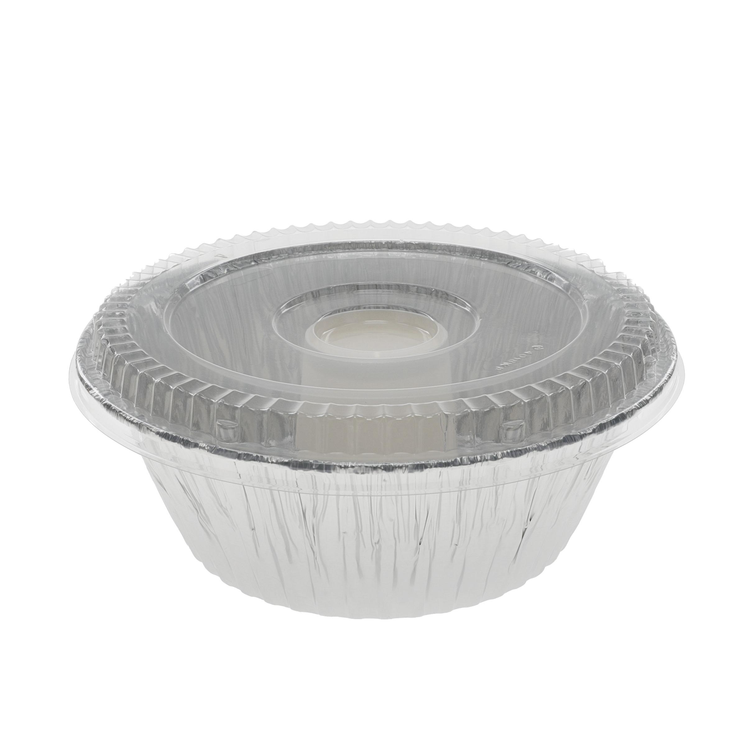 Angel Food Pan & Lid Combo 55 OZ 8.75X3.2 IN Aluminum OPS Silver With Cup 70/Case