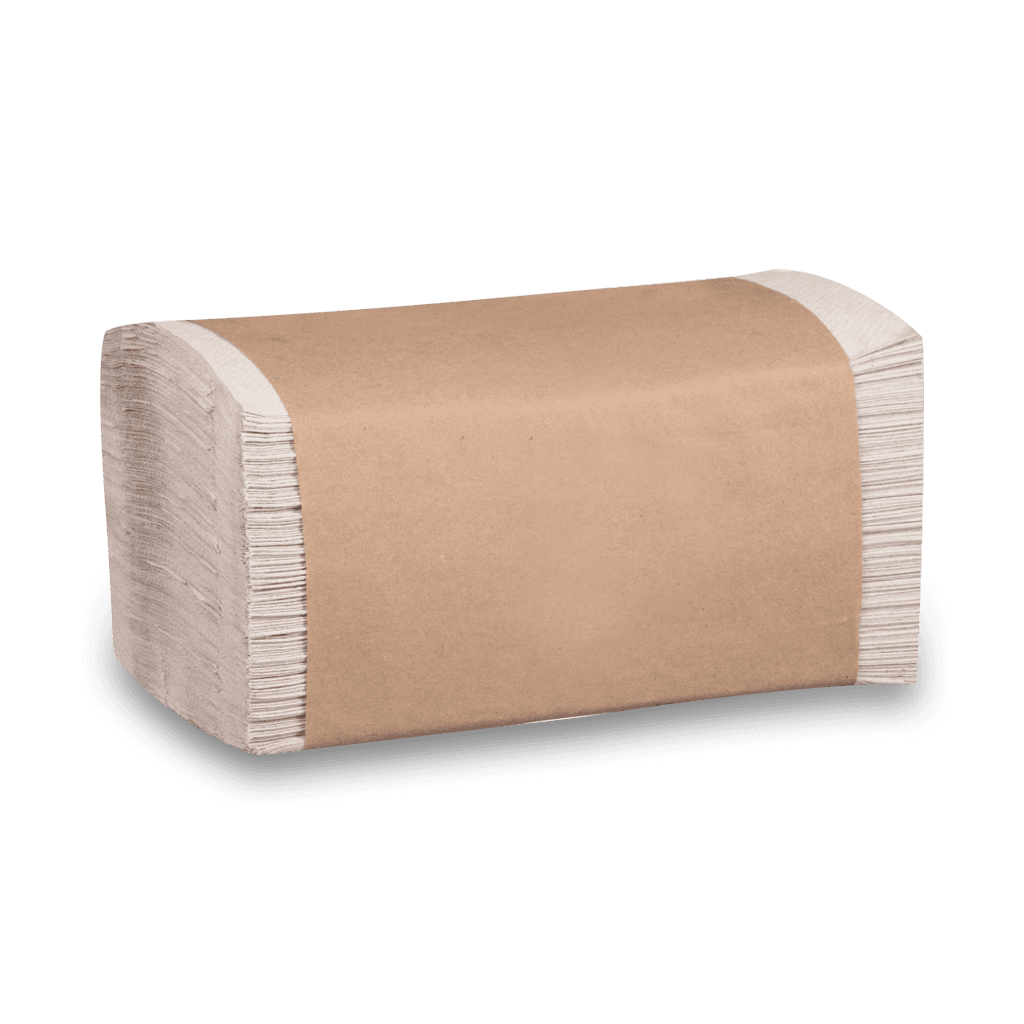 Folded Paper Towel Kraft Single Fold 334 Sheets/Pack 12 Packs/Case 4008 Sheets/Case