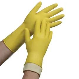 Gloves Medium (MED) Yellow Rubber Latex 12/Dozen