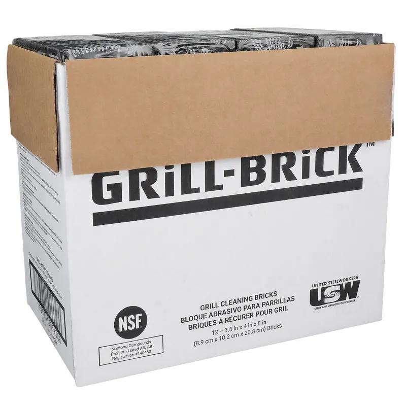 3M™ GB12 Abrasive Grill Brick 3.5X4X8 IN Heavy Duty Fiberglass Gray Rect Industrial Wrapped 1 Count/Pack 12 Packs/Case