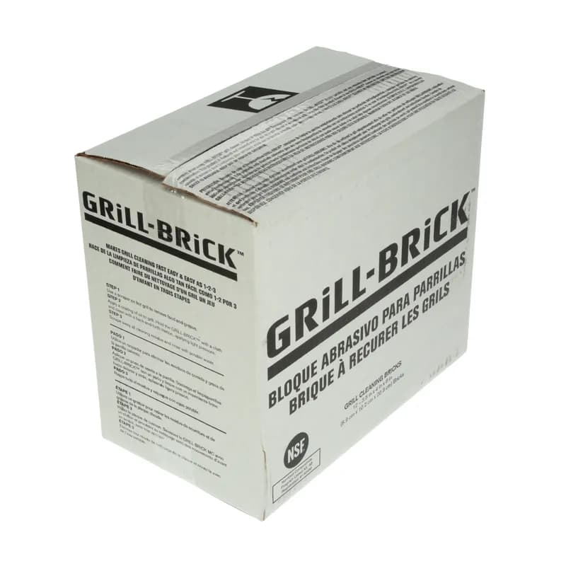 3M™ GB12 Abrasive Grill Brick 3.5X4X8 IN Heavy Duty Fiberglass Gray Rect Industrial Wrapped 1 Count/Pack 12 Packs/Case