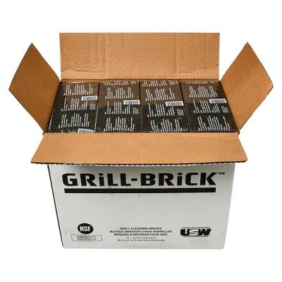 3M GB12 Abrasive Grill Brick 4X3.5 IN Heavy Duty Fiberglass Gray Rectangle Industrial Wrapped 1 Count/Pack 12 Packs/Case
