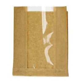 Bag 11X7.1X2.8 IN Paper Kraft With Window Microwave Oven Safe Freezer Safe 1000 Count/Pack 1 Packs/Case 1000 Count/Case