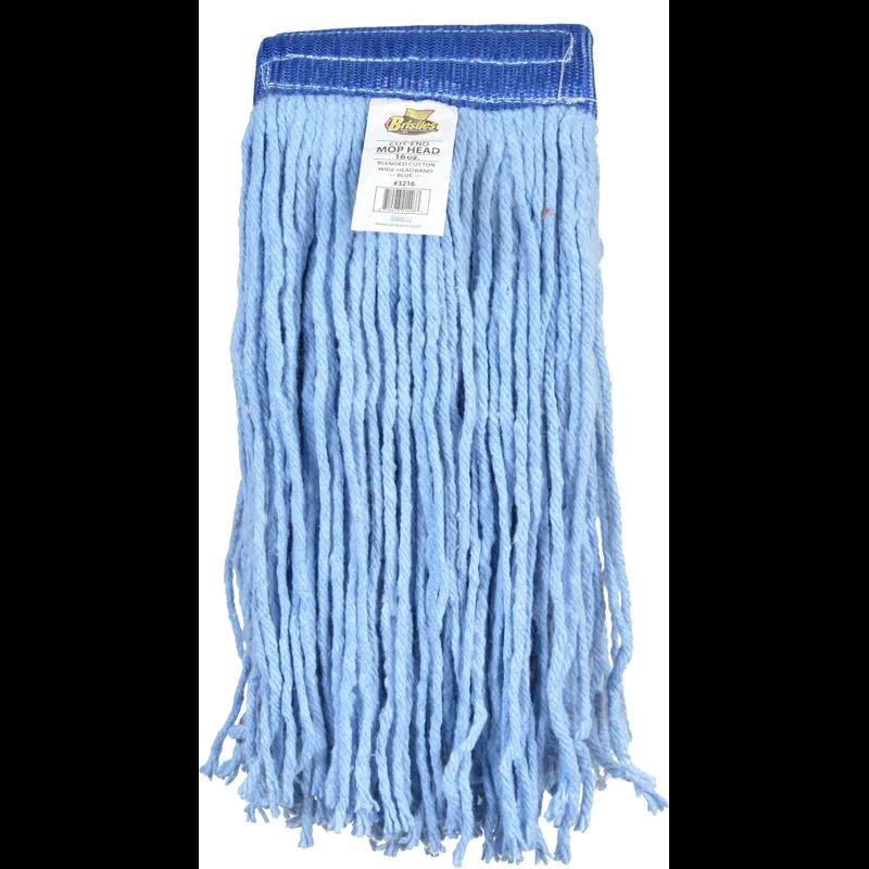 Wet Mop 16 OZ Blue Cut End Wide Band 6/Case