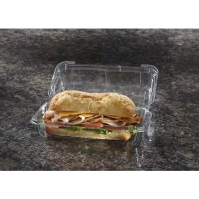 Take-Out Container Hinged With Dome Lid 9X5 IN PET Clear Rectangle 240/Case