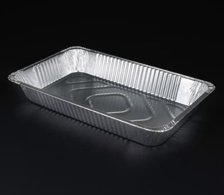 Steam Table Pan Full Size 20.75X13X3.5 IN Aluminum Silver Deep Full Curl 50/Case