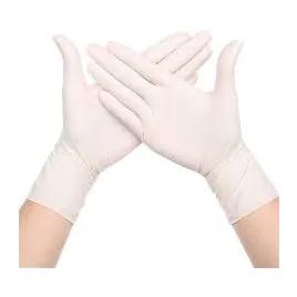 Non-Medical Gloves Large (LG) White Nitrile Rubber Disposable Powder-Free 100 Count/Pack 10 Packs/Case 1000 Count/Case