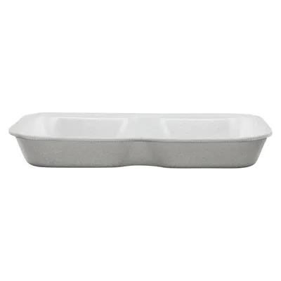Burger Patty Tray 9.782X5.622X1.33 IN 2 Compartment Polystyrene Foam White Rectangle 300/Case