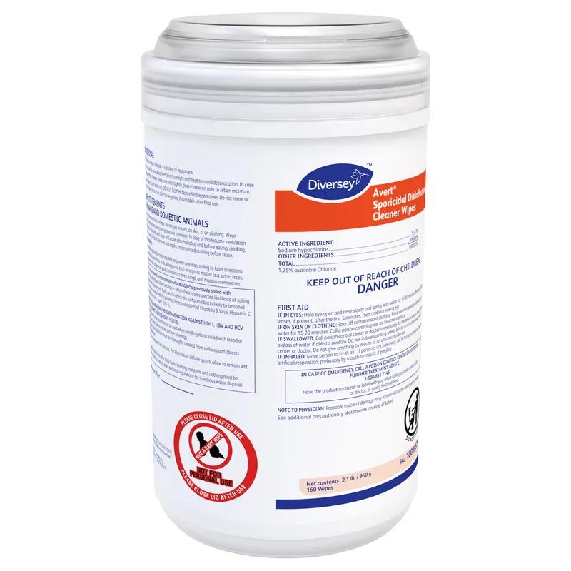 Avert® One-Step Disinfectant Multi Surface Wipe Bleach-Based Sporicidal 160 Count/Pack 12 Packs/Case 1920 Count/Case