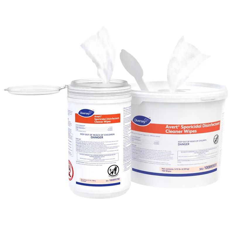 Avert® One-Step Disinfectant Multi Surface Wipe Bleach-Based Sporicidal 160 Count/Pack 12 Packs/Case 1920 Count/Case