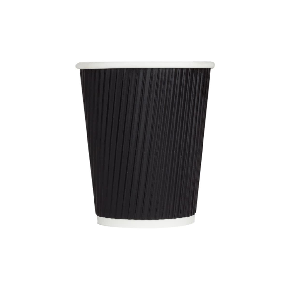 Karat® Hot Cup Ripple 8 OZ Paper Black 80MM 500/Case