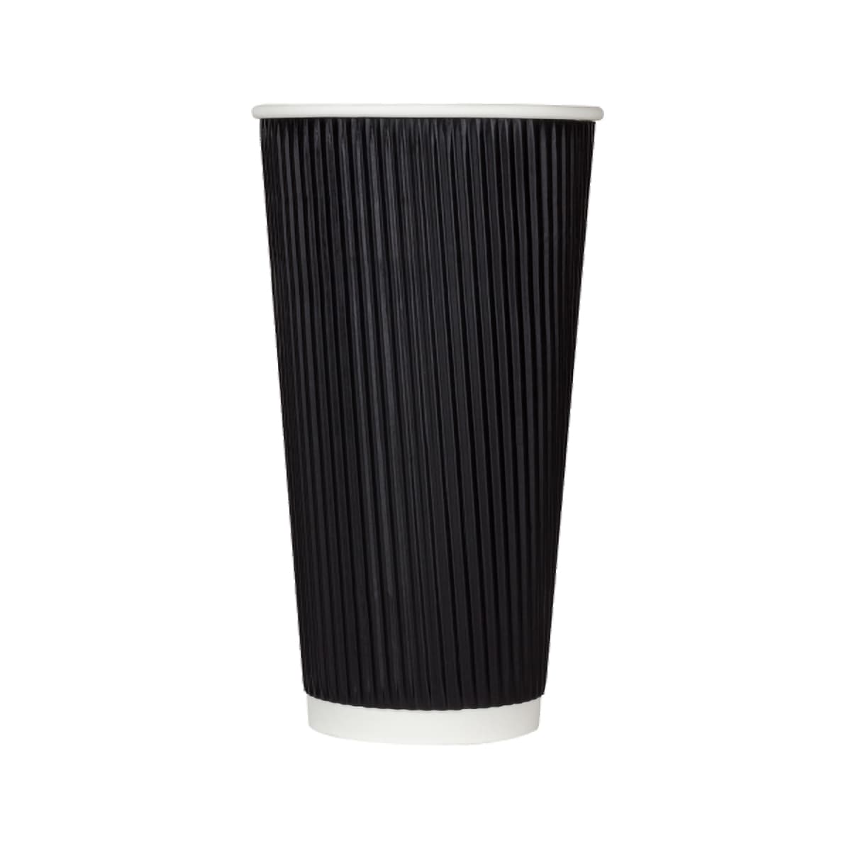 Karat® Hot Cup Ripple 20 OZ Paper Black 90MM 500/Case