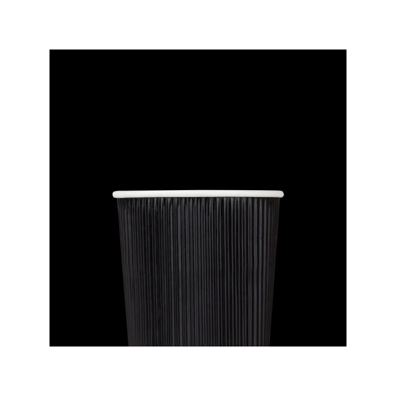 Karat® Hot Cup Ripple 20 OZ Paper Black 90MM 500/Case