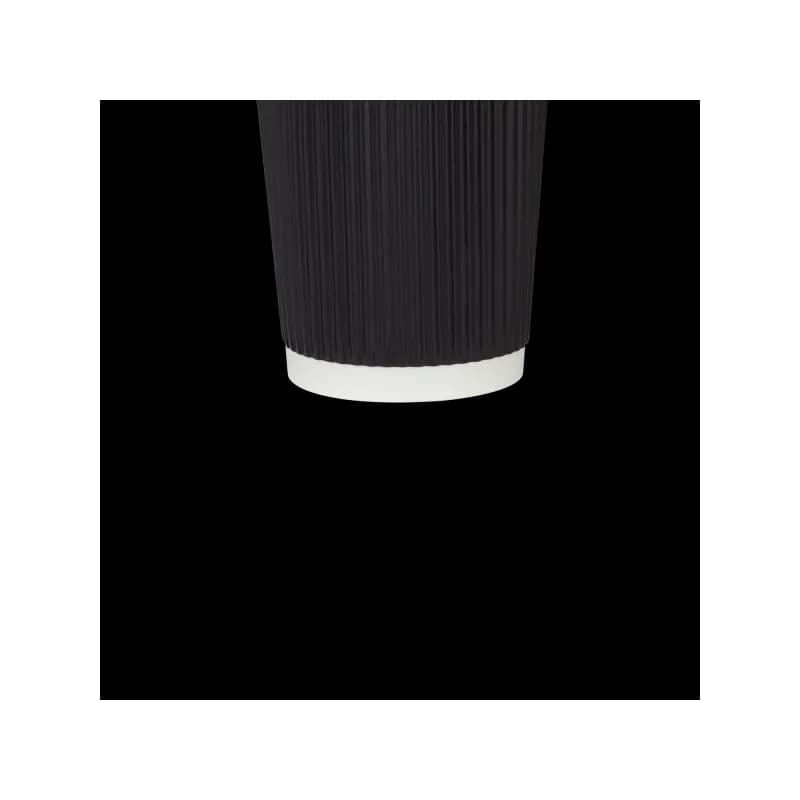 Karat® Hot Cup Ripple 20 OZ Paper Black 90MM 500/Case