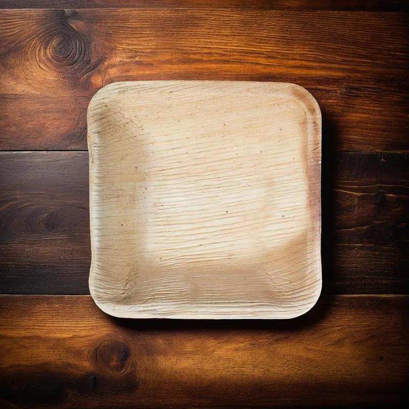 Plate 4X4 IN Palm Leaf Square 400/Case