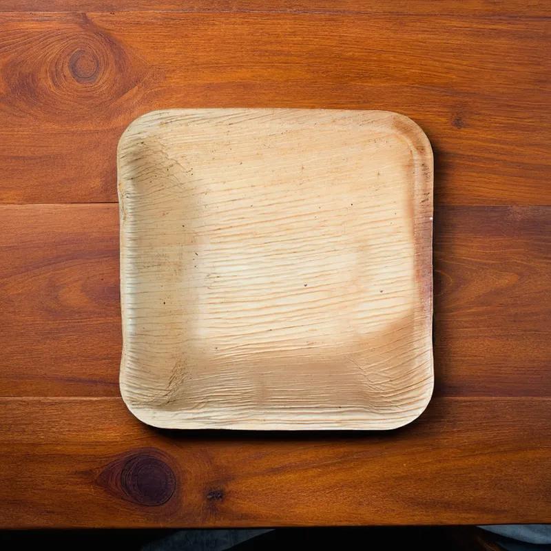 Plate 4X4 IN Palm Leaf Square 400/Case