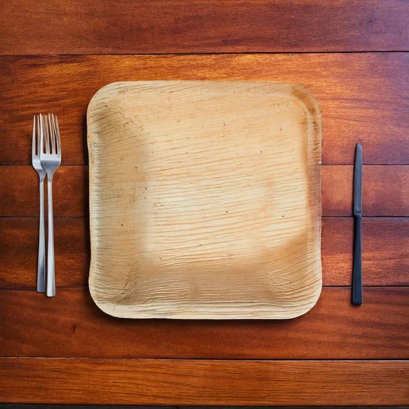 Plate 4X4 IN Palm Leaf Square 400/Case