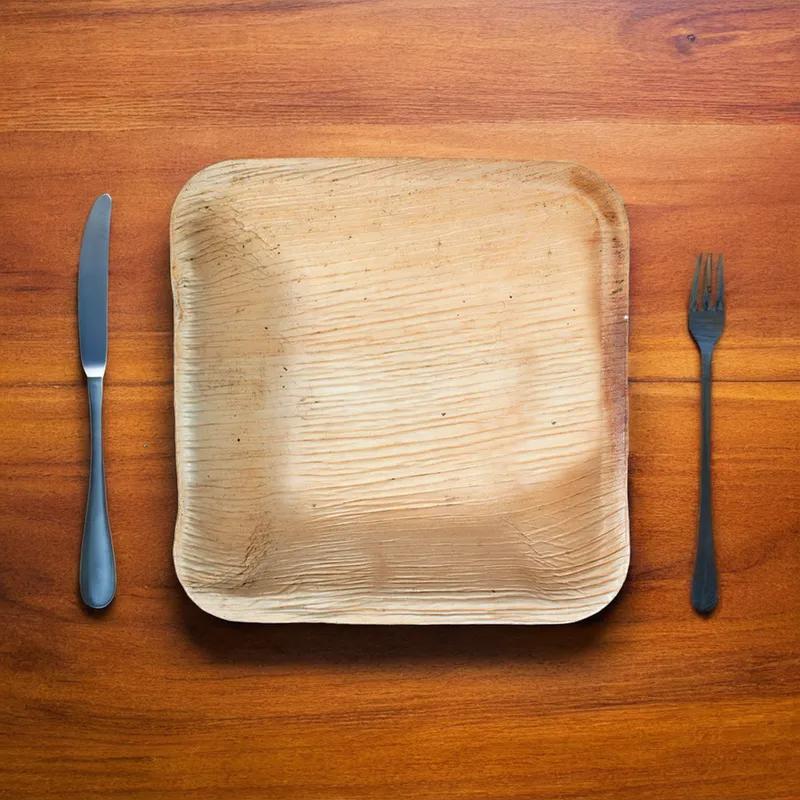 Plate 4X4 IN Palm Leaf Square 400/Case