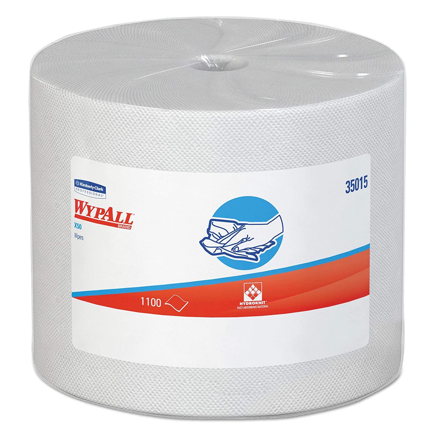 WypAll® X50 Cleaning Wipe 9.8X12.2 IN HydroKnit White Jumbo Roll 1100 Sheets/Roll 1 Rolls/Case 1100 Sheets/Case