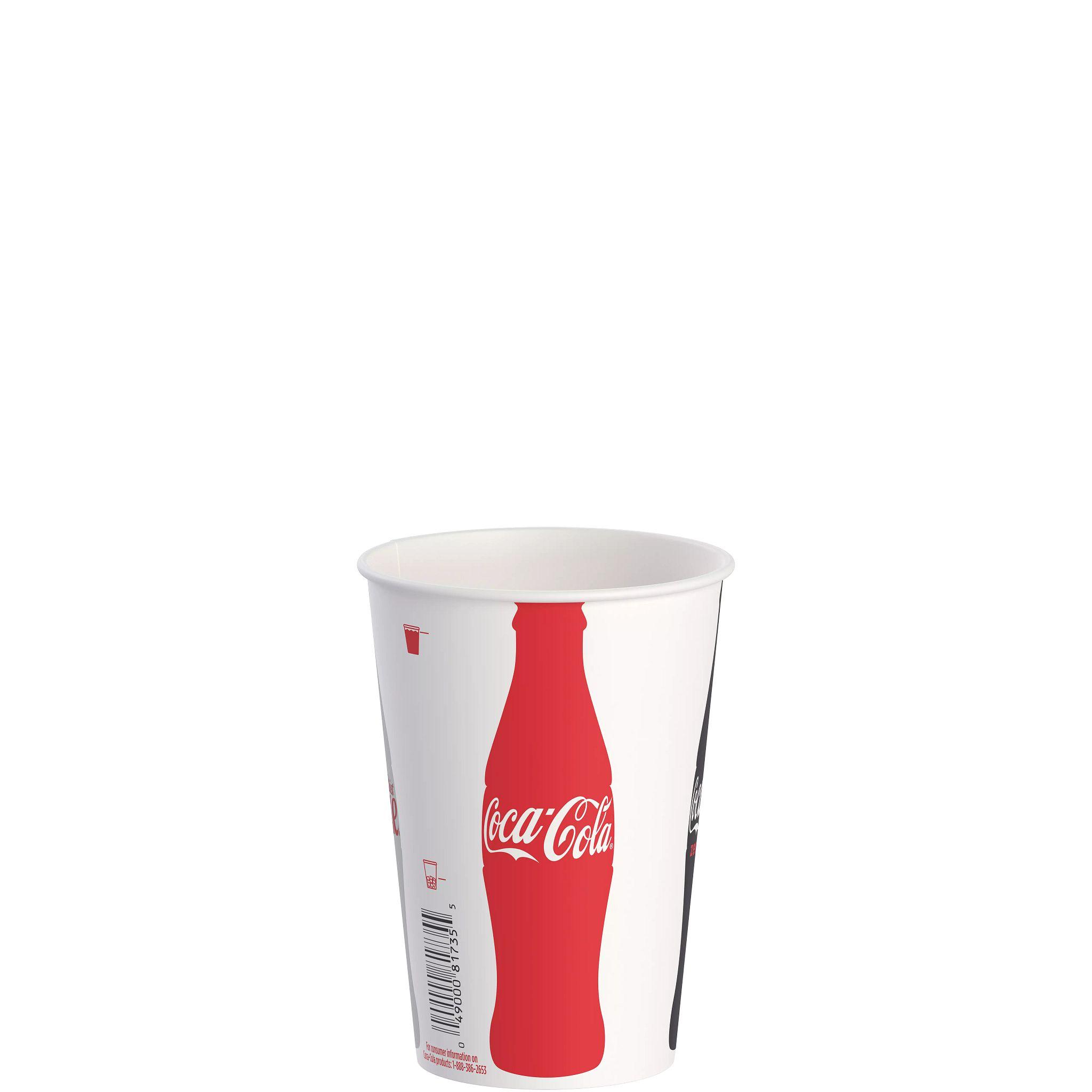 Solo® Cold Cup 16 OZ Double Sided Poly Paper (DSP) Multicolor Coca-Cola® Stock Print 50 Count/Pack 20 Packs/Case