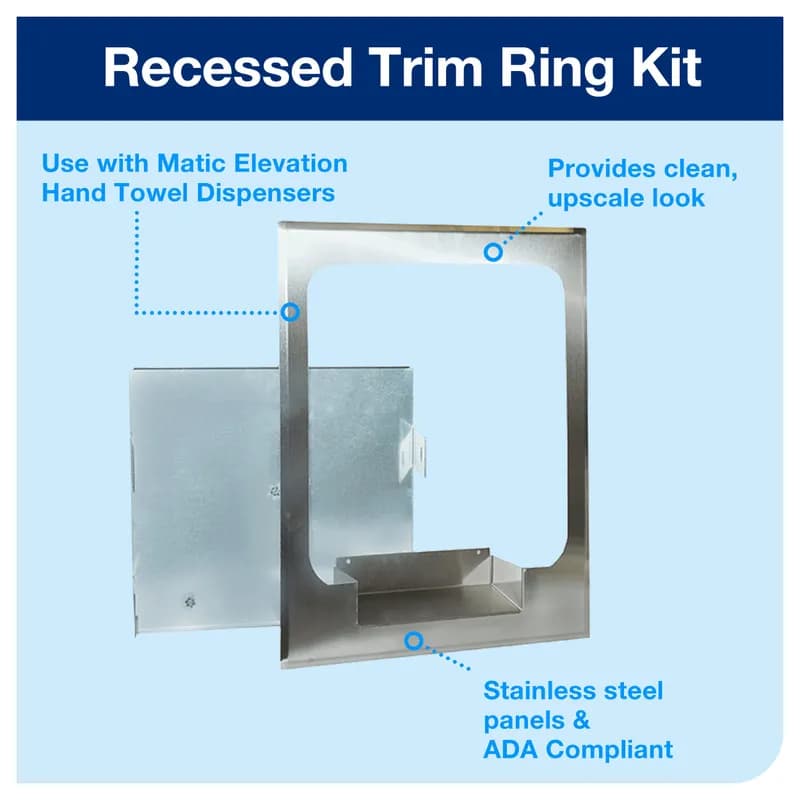 Tork Trim Kit H1 Stainless Steel Recessed For Paper Hand Towel Roll Dispenser 1/Each