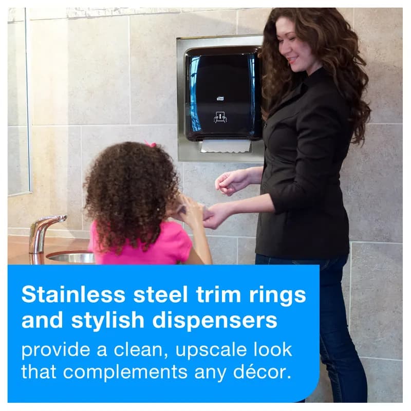 Tork Trim Kit H1 Stainless Steel Recessed For Paper Hand Towel Roll Dispenser 1/Each