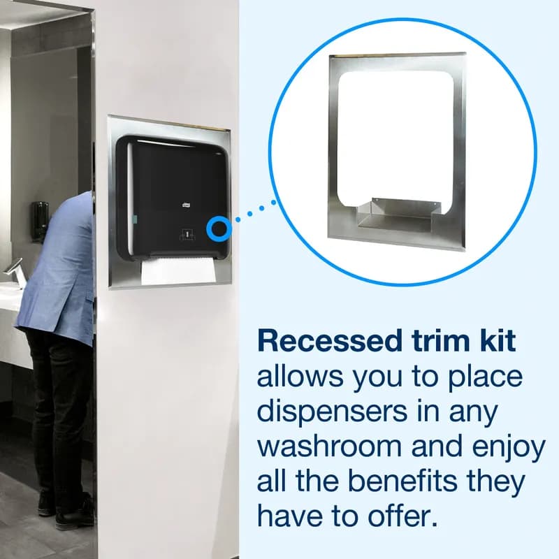Tork Trim Kit H1 Stainless Steel Recessed For Paper Hand Towel Roll Dispenser 1/Each