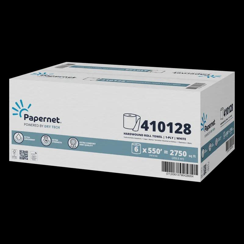 Papernet Dry Tech Roll Paper Towel 10 IN TAD Paper White Hardwound 6 Rolls/Case