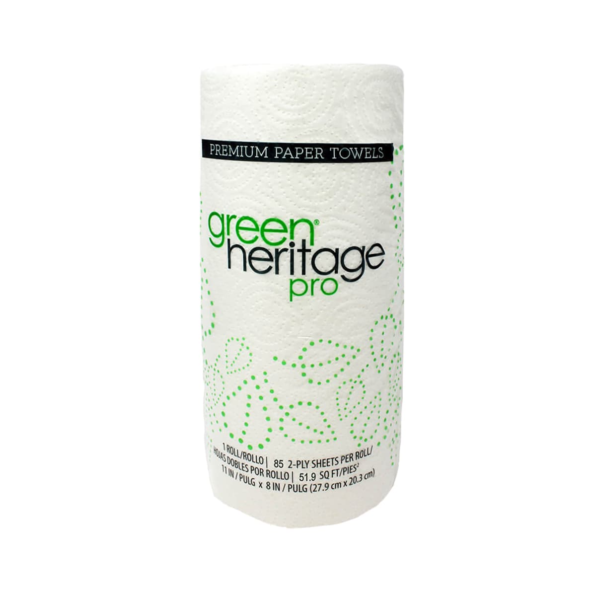 Green Heritage Pro Household & Kitchen Roll Paper Towel 2PLY 85 Sheets/Roll 30 Rolls/Case 2550 Sheets/Case