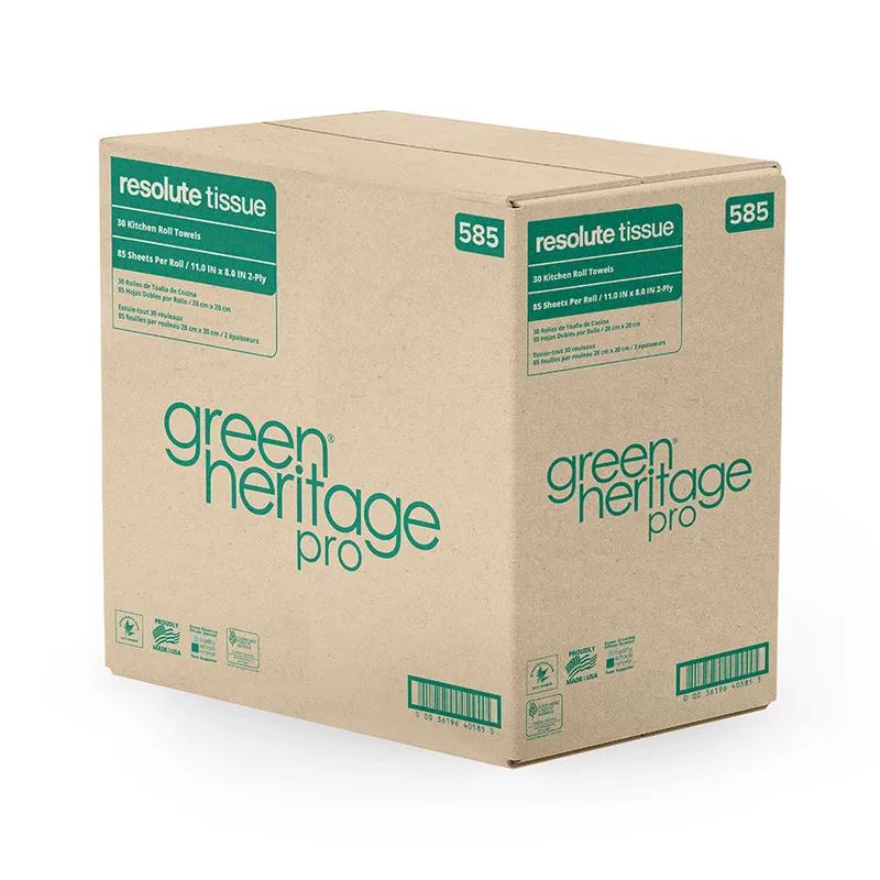Green Heritage Pro Household & Kitchen Roll Paper Towel 2PLY 85 Sheets/Roll 30 Rolls/Case 2550 Sheets/Case