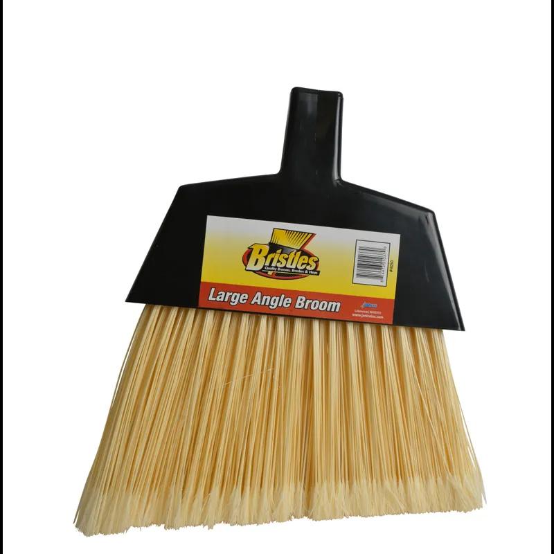 Bristles Indoor Broom Large (LG) 48IN Natural Black Metal Plastic Vinyl Coated Threaded Angled 1/Each