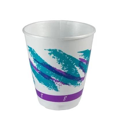 Dart® Trophy® Plus™ Cup Insulated 8 OZ Polystyrene Foam Multicolor Jazz 1000/Case