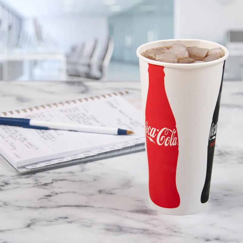 Solo® Cold Cup 21 OZ Double Sided Poly Paper (DSP) Multicolor Coca-Cola® Stock Print 50 Count/Pack 20 Packs/Case